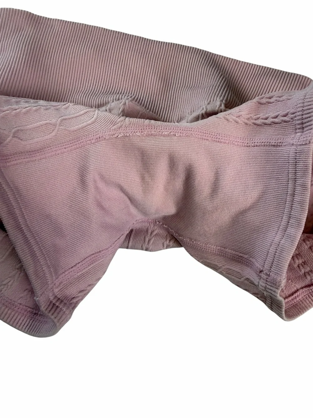 ALO YOGA Seamless Cable Knit high waisted Hot Short Sugarplum Pink Size XS